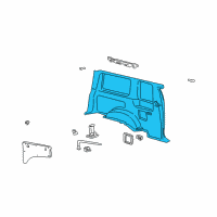 OEM 2001 Ford Explorer Sport Quarter Trim Panel Diagram - F87Z-9831012-AAA