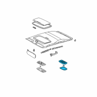 OEM Toyota Corolla Dome Lamp Diagram - 81240-12090-E0