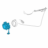 OEM 2003 Chevrolet SSR Fog Lamp Assembly Diagram - 15215441