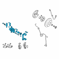 OEM Hyundai Tiburon Caliper Kit-Rear Brake, LH Diagram - 58310-2CA31