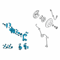 OEM Kia Spectra Rear Wheel Brake Assembly Diagram - 582102C500