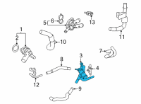 OEM Lexus NX250 Thermostat and Housing Assembly Diagram - 1633125050
