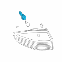 OEM 2016 Ford Fiesta Stop Lamp Bulb Socket Diagram - D2BZ-13K371-B