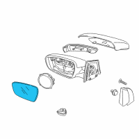 OEM Kia Forte Koup Outside Rear View Mirror & Holder Assembly, Left Diagram - 87611A7350