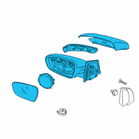 OEM Kia Forte Koup Outside Rear View Mirror Assembly, Right Diagram - 87620A7470