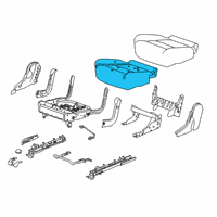 OEM Chevrolet Traverse Seat Cushion Pad Diagram - 84431904