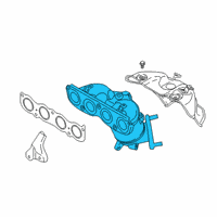 OEM Hyundai Kona Exhaust Manifold Catalytic Assembly Diagram - 28510-2EKD0