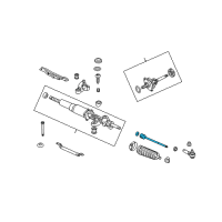 OEM 2003 Honda S2000 End Set, Rack Diagram - 53010-S2A-003