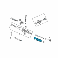 OEM 2004 Honda S2000 Dust Seal A, Tie Rod Diagram - 53537-S2A-003