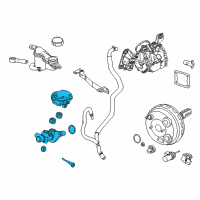 OEM Mercury Milan Master Cylinder Diagram - 9E5Z-2140-B