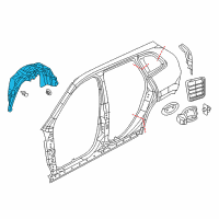 OEM 2022 Jeep Cherokee Shield-WHEELHOUSE Diagram - 68287920AE