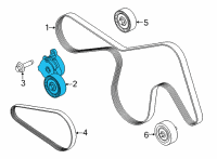 OEM 2021 Ford Bronco Serpentine Tensioner Diagram - FL3Z-6A228-B