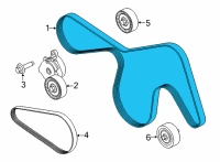 OEM Ford F-150 V-BELT Diagram - ML3Z-8620-E