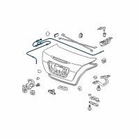 OEM 2006 Honda Accord Cable, Trunk & Fuel Lid Diagram - 74880-SDA-407