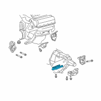 OEM 2002 Dodge Ram 1500 Bracket-Transmission Mount Diagram - 52020546AB