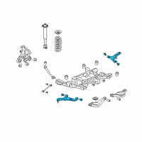 OEM 2004 Cadillac CTS Rear Suspension Upper Control Arm Diagram - 25684651