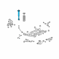 OEM 2003 Cadillac CTS Rear Shock Absorber (W/Upper Mount) Diagram - 21998206