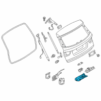 OEM 2011 BMW X3 Trunk Lid Lock Diagram - 51-24-7-233-025