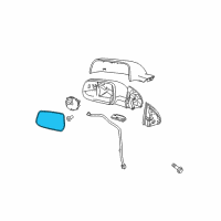 OEM GMC Terrain Mirror Glass Diagram - 22906958