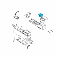 OEM 2005 Nissan Murano Cup Holder Assembly Diagram - 68430-CB80A