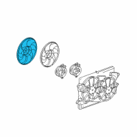 OEM 2008 Chevrolet Equinox Blade Kit, Engine Coolant Fan (LH) Diagram - 19130515