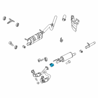 OEM 2020 Ford F-350 Super Duty Rear Muffler Clamp Diagram - BC3Z-5A231-A