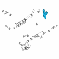 OEM Ford F-250 Super Duty Exhaust Shield Diagram - 9C3Z-5G221-C