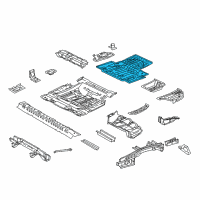 OEM 2021 Lexus RX450h Pan, Rear Floor Diagram - 58311-0E080