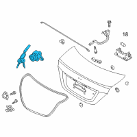 OEM 2015 Hyundai Accent Key Sub Set-Trunk Diagram - 81250-1RA00