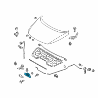 OEM Kia Sportage Hood Latch Assembly Diagram - 811303W000