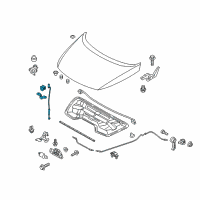 OEM 2015 Kia Sportage Rod Assembly-Hood Stay Diagram - 811703W000