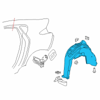 OEM 2019 Chevrolet Volt Wheelhouse Liner Diagram - 23400164