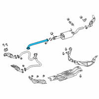 OEM 2022 Ram 1500 Exhaust Extension Pipe Diagram - 68268204AA