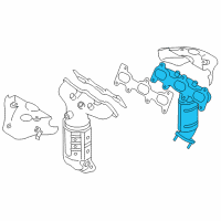 OEM 2009 Kia Sportage Exhaust Manifold Assembly, Right Diagram - 2851037940