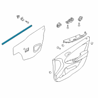 OEM 2017 Hyundai Accent Weatherstrip-Front Door Belt Inside LH Diagram - 82231-1R000-4X