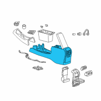 OEM 2002 Ford Explorer Sport Console Panel Diagram - 1L2Z-98045A36-BAD