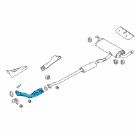 OEM Nissan Rogue Exhaust Tube, Front W/Catalyst Converter Diagram - 200A0-4BA2A