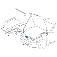 OEM 1999 Toyota Corolla Lock Assembly Diagram - 53510-02040