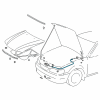 OEM 1999 Toyota Corolla Release Cable Diagram - 53630-02020