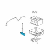 OEM Mercury Battery Tray Retainer Diagram - E7TZ-10718-B