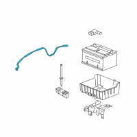 OEM Mercury Montego Positive Cable Diagram - 7F9Z-14300-AB