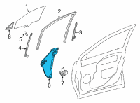 OEM Toyota Venza Window Regulator Diagram - 69801-48091