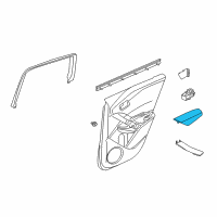 OEM 2016 Acura RDX Armrest, Left Rear Door Lining (Sandstorm) Diagram - 83754-TX4-A01ZA