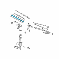 OEM 2000 Honda Civic Rubber, Blade (450MM) (Passenger Side) Diagram - 38472-SB2-305