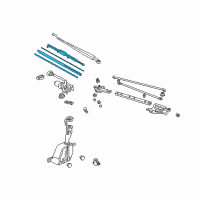 OEM 1993 Honda Prelude Blade, Windshield Wiper (550) (Driver Side) Diagram - 76620-SR3-A01