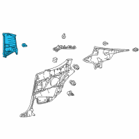 OEM 2017 Lexus RC F GARNISH Assembly, Center Pillar Diagram - 62410-24040-C0