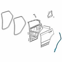 OEM 2022 Cadillac XT4 Rear Weatherstrip Diagram - 84575731