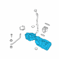 OEM 2013 BMW ActiveHybrid 3 Plastic Fuel Tank Diagram - 16-11-7-294-608