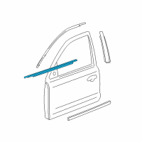 OEM 2001 Lincoln LS Belt Weatherstrip Diagram - 2W4Z-5421452-AAA