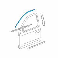 OEM 2001 Lincoln LS Window Molding Diagram - YW4Z-5420846-AAA